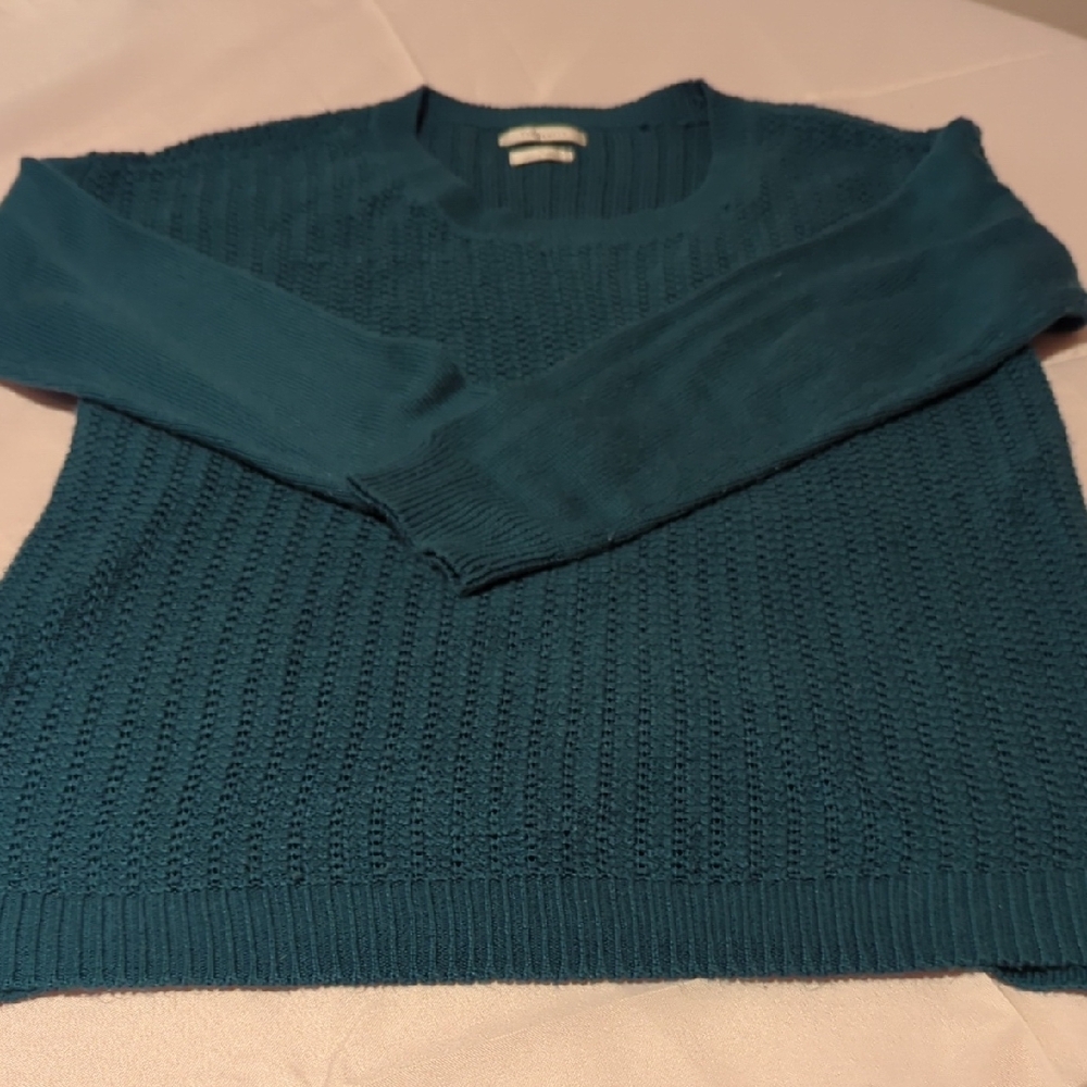 Van Heusen Blue Crewneck Sweater with Ribbed Texture